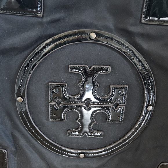 Tory Burch Black Ella Tote - Picture 2 of 9